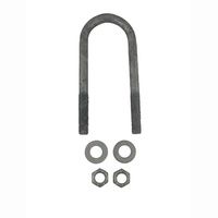 U-Bolt 50mm (2") ROUND x 150mm (6") Long with Flat Washers Nyloc Nuts Galvanised