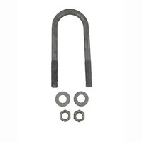 U-Bolt 65mm (2 9/16") ROUND x 150mm (6") Long with Flat Washers Nyloc Nuts Galvanised