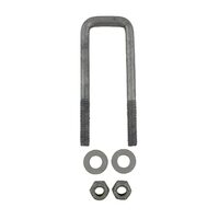 U-Bolt 40mm (1 1/2") SQUARE x 150mm (6") Long with Flat Washers Nyloc Nuts Galvanised