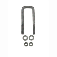 U-Bolt 45mm (1 3/4") SQUARE x 140mm (5 1/2") Long with Flat Washers Nyloc Nuts Galvanised
