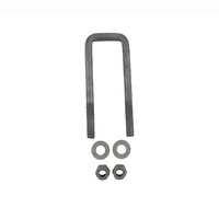 U-Bolt 45mm (1 3/4") SQUARE x 150mm (6") Long with Flat Washers Nyloc Nuts Galvanised