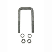 U-Bolt 50mm (2") SQUARE x 115mm (4 1/2") Long 12mm Dia with Spring Washers & Nuts Galvanised