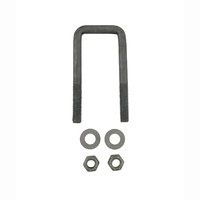 U-Bolt 50mm (2") SQUARE x 125mm (5") Long with Flat Washers Nyloc Nuts Galvanised