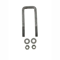 U-Bolt 50mm (2") SQUARE x 140mm (5 1/2") Long with Flat Washers Nyloc Nuts Galvanised
