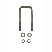 U-Bolt 57mm (2 1/4") SQUARE x 115mm (4 1/2") Long with Flat Washers Nyloc Nuts Galvanised