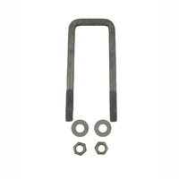 U-Bolt 57mm (2 1/4") SQUARE x 165mm (6 1/2") Long with Flat Washers Nyloc Nuts Galvanised