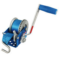 Small Hand Winch Rated up to 275Kg  UV Coated Polyester Webbing