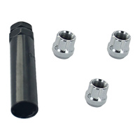 Anti Theft Wheel Lock Nuts 3 pc with Key suits 7/16" UNF HT Trailer Wheel Studs