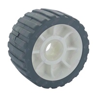5'' Inch Diameter Boat Trailer Wobble Roller Ribbed 26mm Bore 3'' Inch Wide Grey Boat Jet Ski Trailer