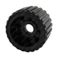 4'' Inch Diameter Boat Trailer Wobble Roller Ribbed 22mm Bore 3" Wide Black Boat Jet Ski Trailer