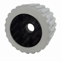 4'' Inch Diameter Boat Trailer Wobble Roller Ribbed 21mm Bore 3" Wide Grey Boat Jet Ski Trailer