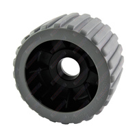 4'' Inch Diameter Boat Trailer Wobble Roller Ribbed 22mm Bore 3" Wide Grey Boat Jet Ski Trailer