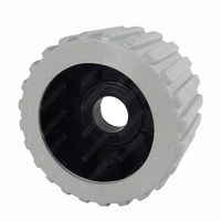 4'' Inch Diameter Boat Trailer Wobble Roller Ribbed 26mm Bore 3" Wide Grey Boat Jet Ski Trailer