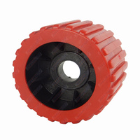 4'' Inch Diameter Boat Trailer Wobble Roller Ribbed 26mm Bore 3" Wide Red Boat Jet Ski Trailer