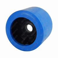 4'' Inch Diameter Boat Trailer Wobble Roller Smooth 21mm Bore 3'' Inch Wide Blue Boat Jet Ski Trailer