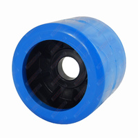 4'' Inch Diameter Boat Trailer Wobble Roller Smooth 26mm Bore 3'' Inch Wide Blue Boat Jet Ski Trailer