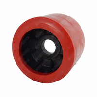 4'' Inch Diameter Boat Trailer Wobble Roller Smooth 26mm Bore 3'' Inch Wide Red Boat Jet Ski Trailer