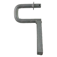 Long Bend Wobble Bracket 18mm Dia Galvanised to suit Wobble Roller - Left