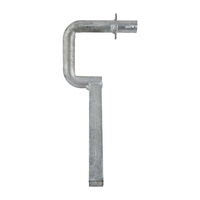 Short Bend Wobble Bracket 18mm Dia Galvanised to suit Wobble Roller - Left