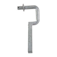 Short Bend Wobble Bracket 18mm Dia Galvanised to suit Wobble Roller - Right