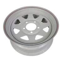 14'' Inch White Sunraysia Style Ford Trailer Rim +15 Offset