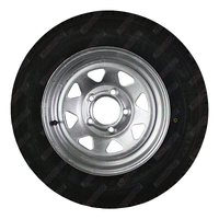 Rim and Tyre 13" Sunraysia Galvanised Ford Stud Pattern 155R13LT Tyre Caravan Box Camper Boat Trailer