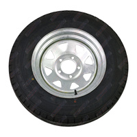 Rim and Tyre 14" Sunraysia Galvanised Holden HT Stud Pattern 185R14LT Tyre Boat Trailer