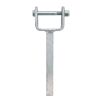 Galvanized Wood Yoke Stem 6'' Long with 2'' x 1'' Straight Bracket