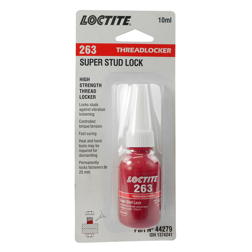 Loctite 263 Super Stud Lock High Strength Threadlocker 10ml
