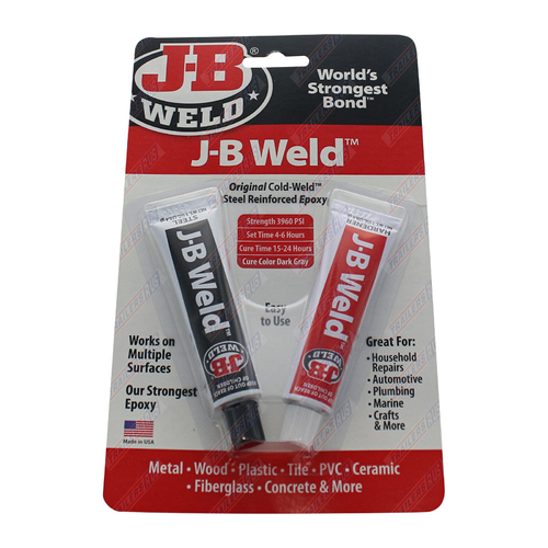 JB Weld Original Cold Weld Epoxy 2 x Tubes of Steel and Hardener