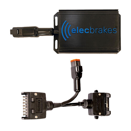 Electric Brake Controller + Plug & Play Adapter 7 Flat to 7 Flat Socket (Bundle)