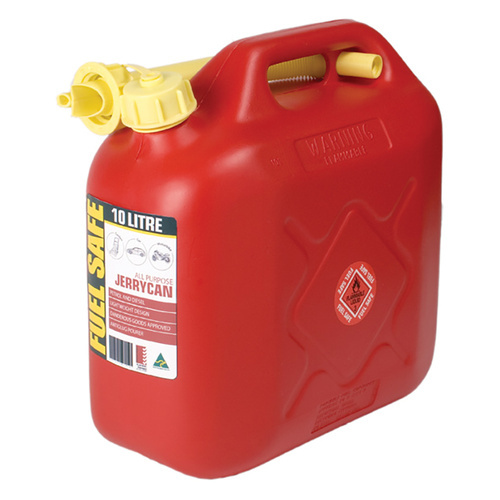 10 Litre Red Jerry Can Petrol Fuel Container Fuel Storage With Pourer