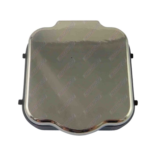 Chrome Hitch Receiver Cover With Hinged Lid