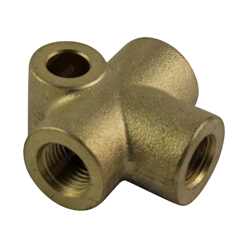 Brass Hydraulic 3 Way Tee Union Suit 3/16'' Inch Brake Tube and Hydraline Tube Nuts