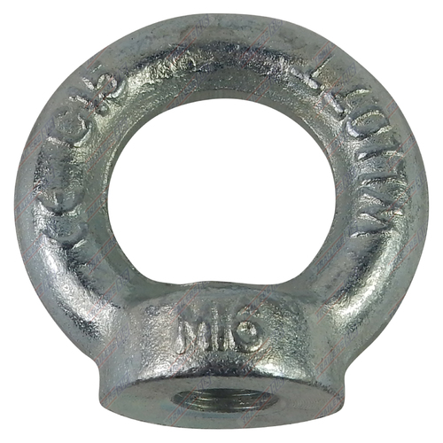 Lifting Eye Nut M16 Thread 740kg Load Capacity Zinc TRU
