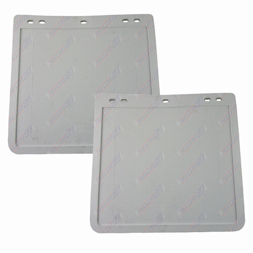 Extra Heavy Duty Mud Flaps White 12" x 11" ( 300mm x 280mm ) for 4WD,s and Trailers - Pair