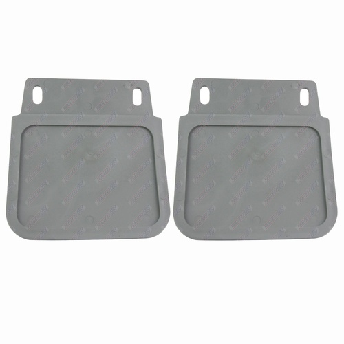 PAIR Plain PVC Grey Trailer Mud Flaps Ute Caravan Mudflaps 220mm x
