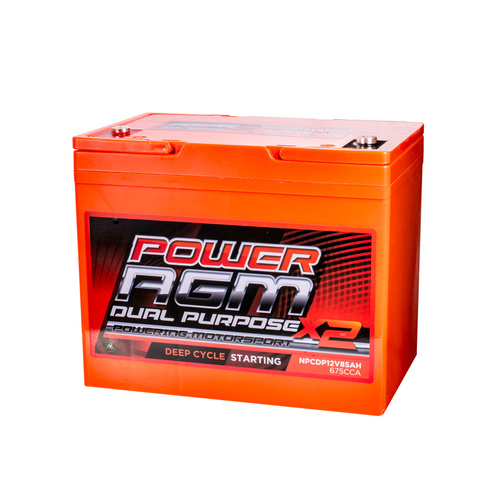 Power AGM Dual Purpose Starting & Deep Cycling Battery 12V 85AH 675CCA