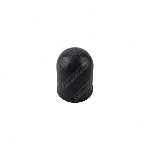 Black Plastic Tow Ball Cover Protect Towball Cap with Spring Clips 50mm