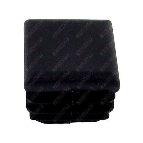 End Cap Square 25mm x 25mm Black Polyethylene