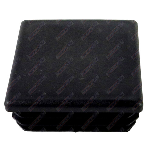 End Cap Square 50mm x 50mm Black Polyethylene