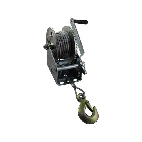 Hand Winch For Boat, Trailer and 4WD 5mm Dia. x 10m long Wire Cable 1200LBS (545KGS) Zinc