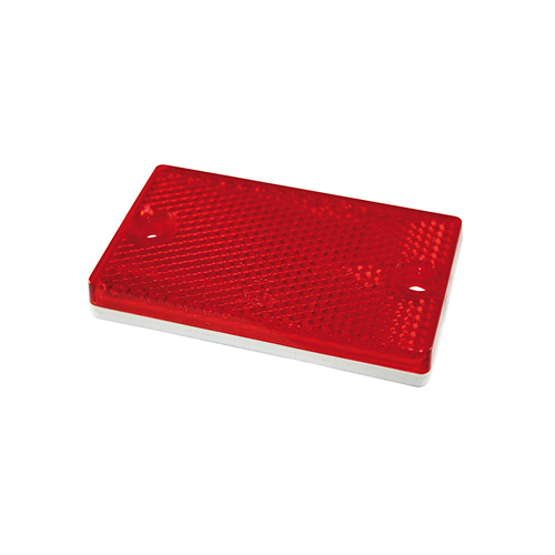 Red Trailer Reflector 73mm x 43mm Self Adhesive/Screw Base