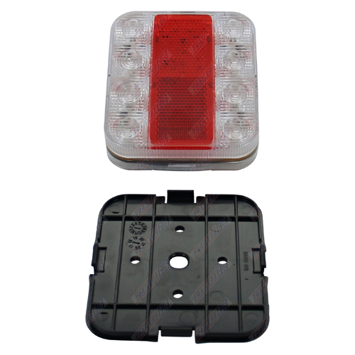 Slimline LED Submersible Tail Light Lamp 12V Square Design Rear Right Side Licence Plate Included