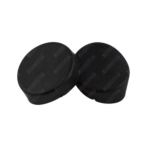 Trailer Bearing Buddy Protector Caps 63mm Black PVC Set of 2 TRU