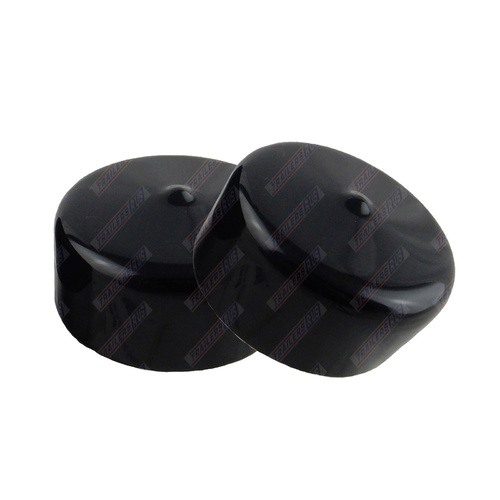 Trailer Bearing Buddy Protector Caps Black PVC Set of 2
