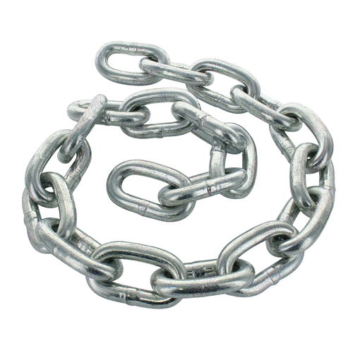 13mm Zinc 3500kg Trailer Rated Safety Chain 1 Metre Length Complies ADR Stamped
