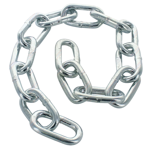 8mm Zinc 1600kg Trailer Rated Safety Chain 600mm Length Complies ADR Stamped