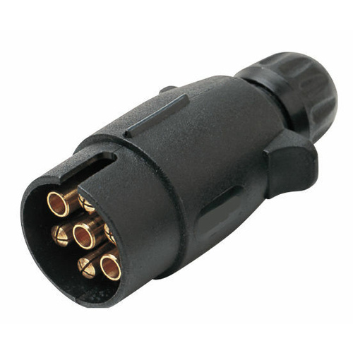 Trailer 7 Pin Large Round Plastic Plug ADR Approved