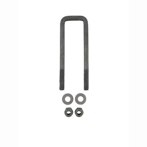 U-Bolt 45mm (1 3/4") SQUARE x 175mm (7") Long with Flat Washers Nyloc Nuts Galvanised